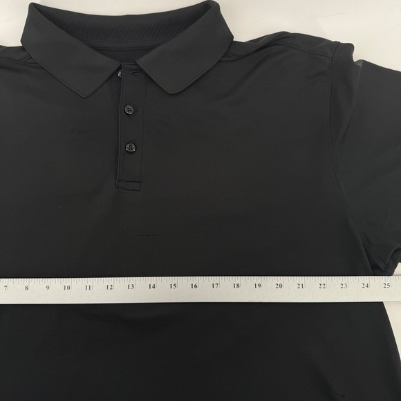Under Armour Polo Shirt Mens 2XL Black Good HeatGear Loose Fit Short Sleeve - Picture 6 of 9